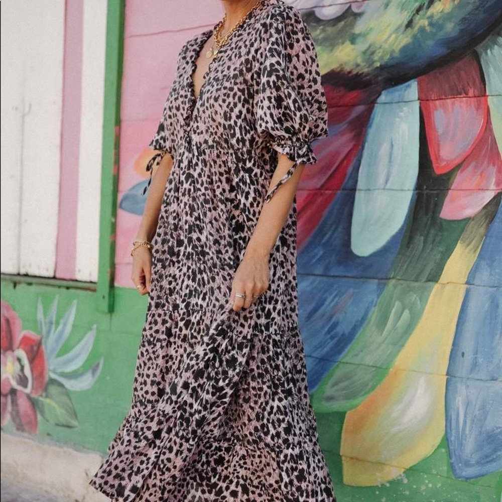 Auguste Leopard Print Wrap Dress